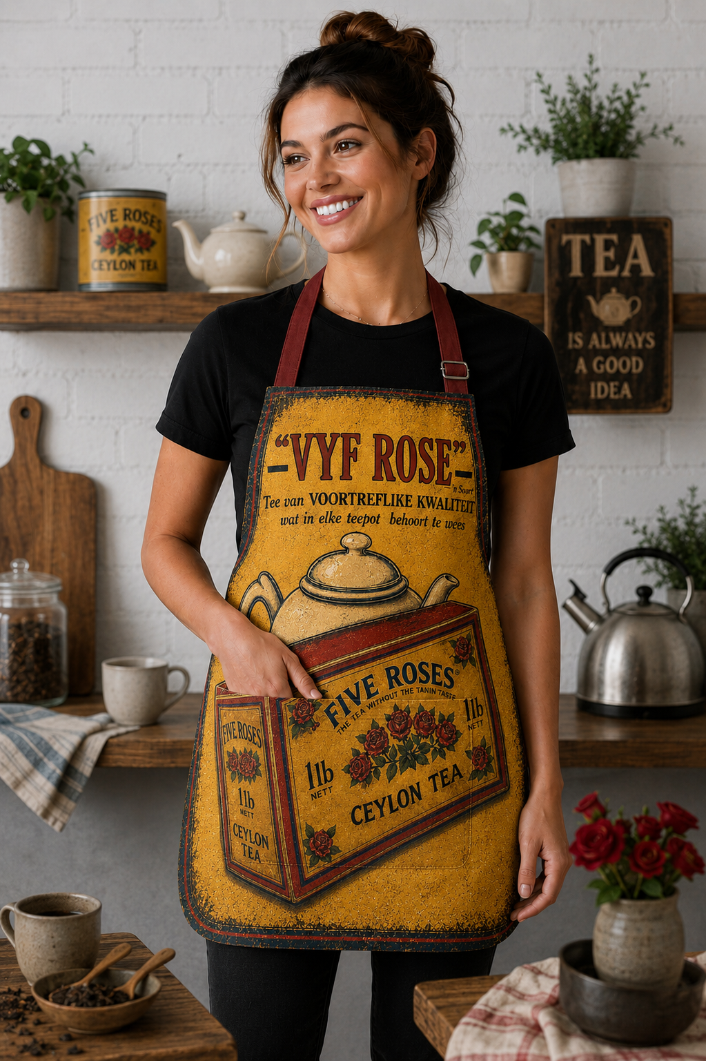 VYF ROSE - VOORTREFLIKE KWALITEIT APRON