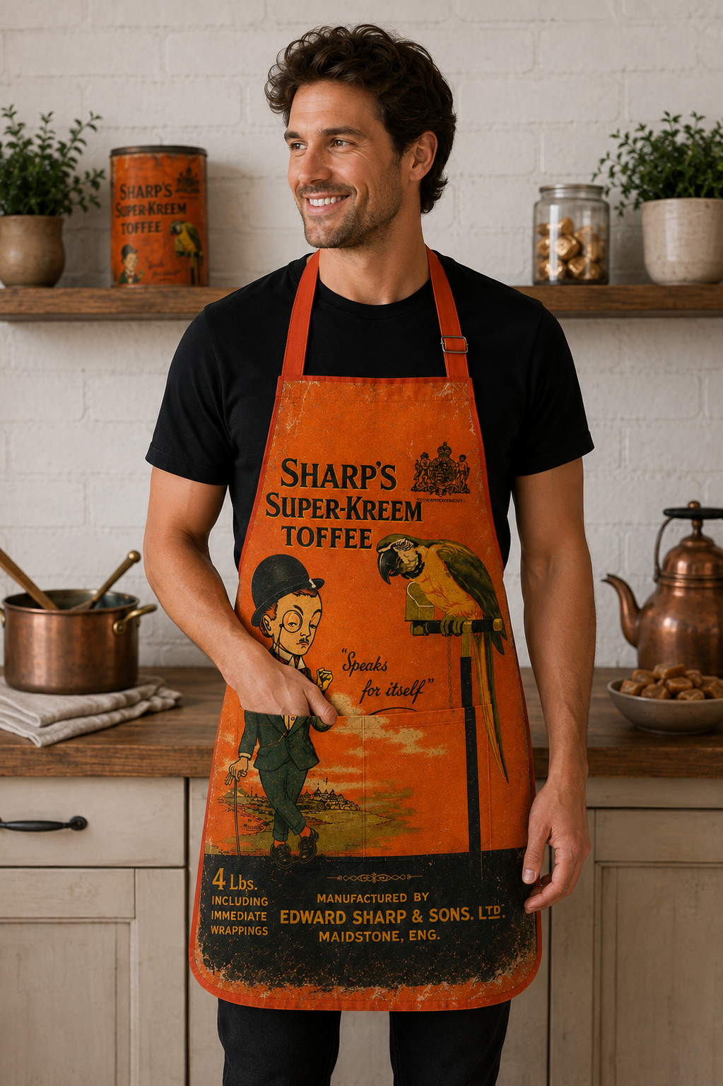 SHARP’S SUPER-KREEM TOFFEE - SPEAKS FOR ITSELF APRON