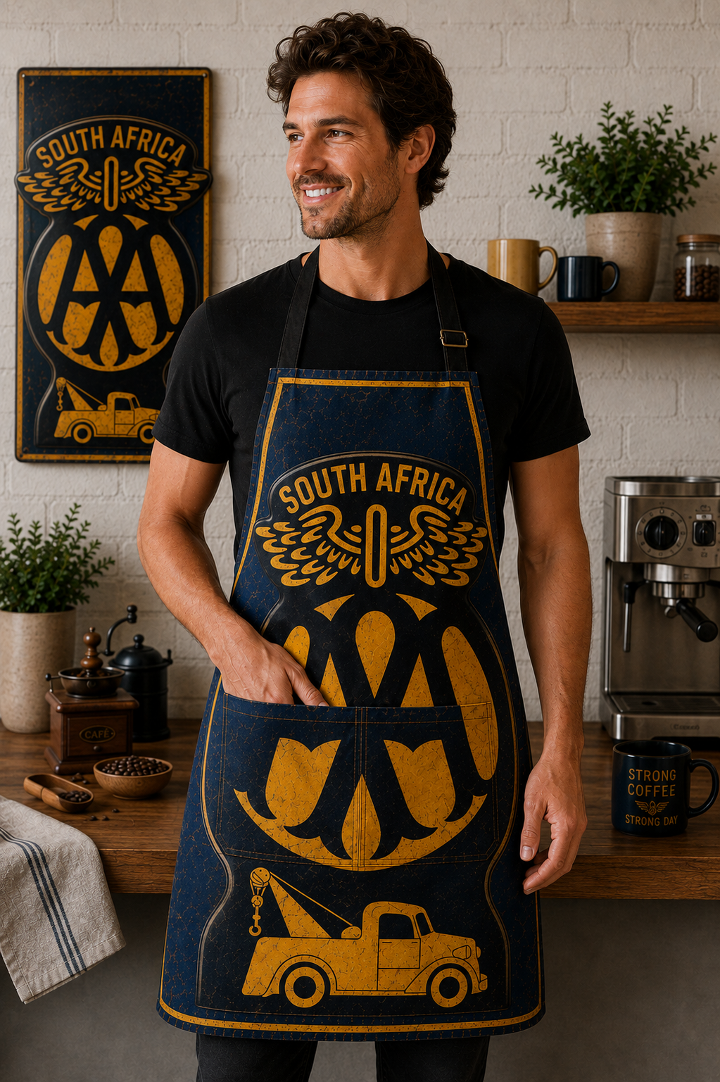 AA South Africa Road Service vintage-style apron