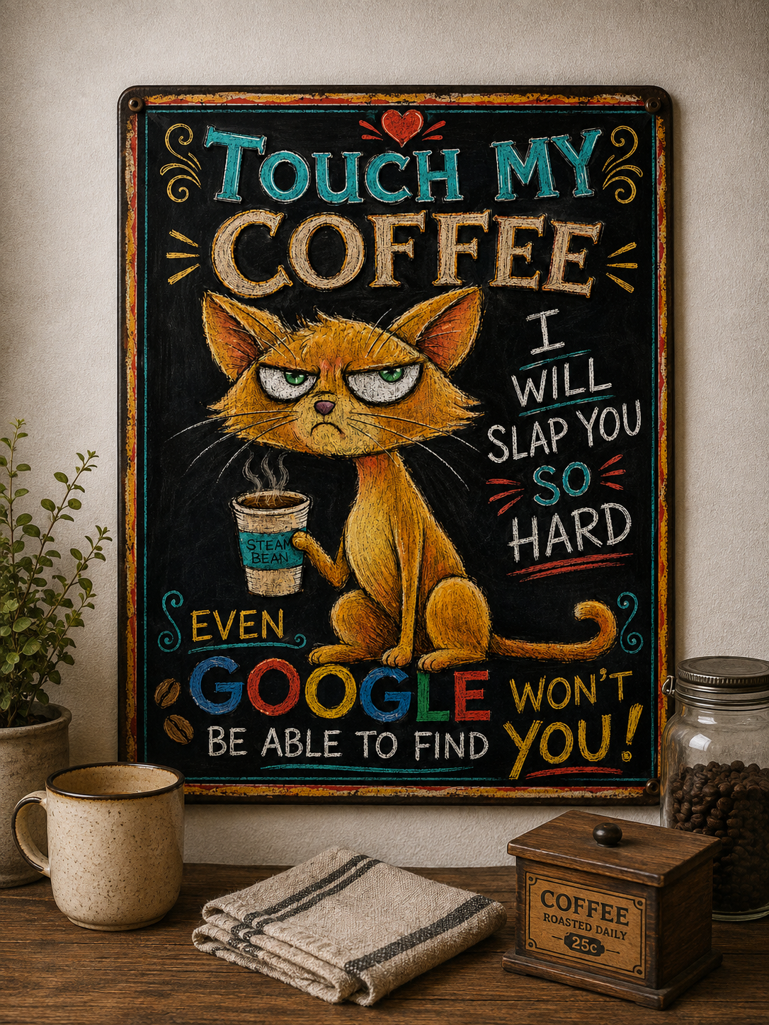 TOUCH MY COFFEE CAT
