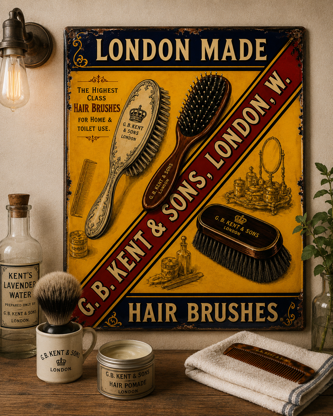 KENT & SONS HAIR BRUSHES