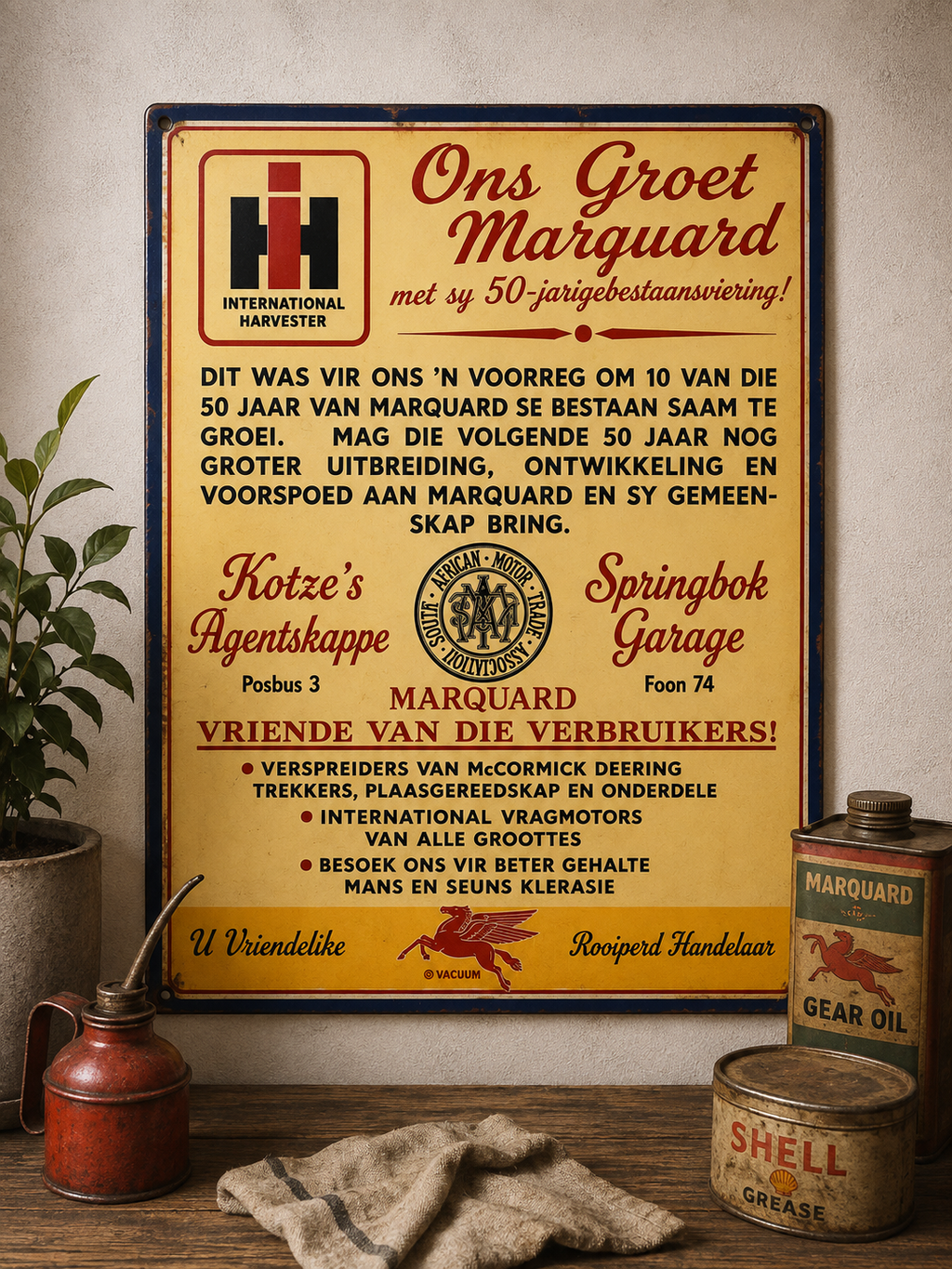 ONS GROET MARQUARD - SPRINGBOK GARAGE
