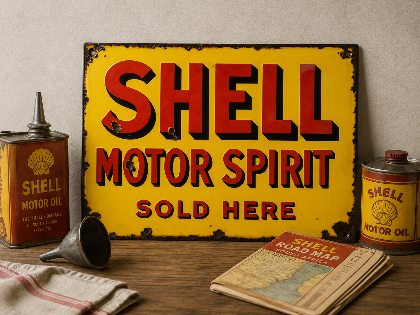 SHELL MOTOR SPIRIT - SOLD HERE