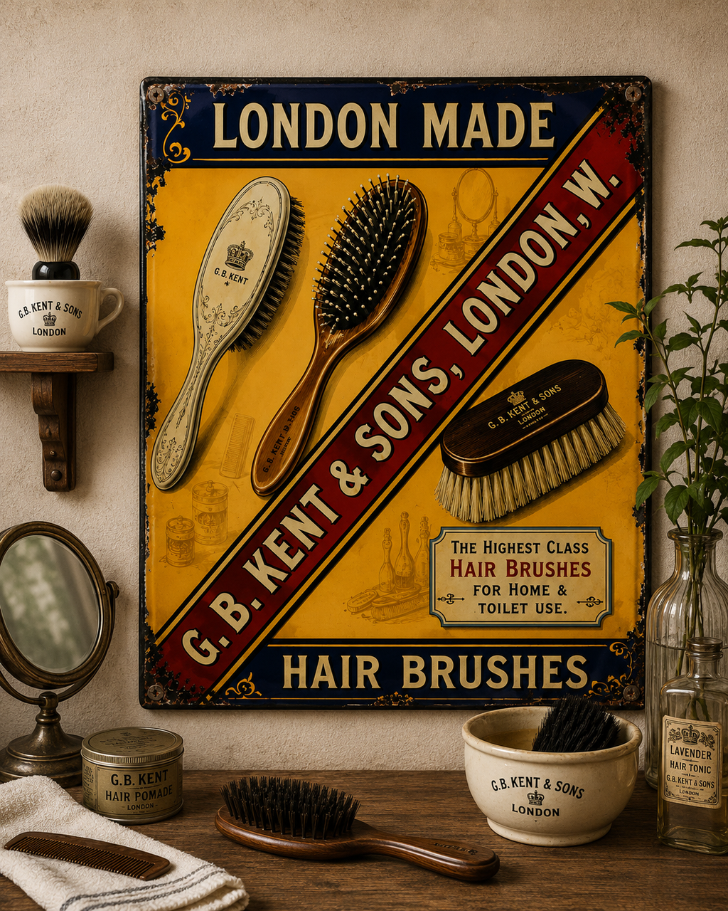 KENT & SONS - THE HIGHEST CLASS HAIR BRUSHES