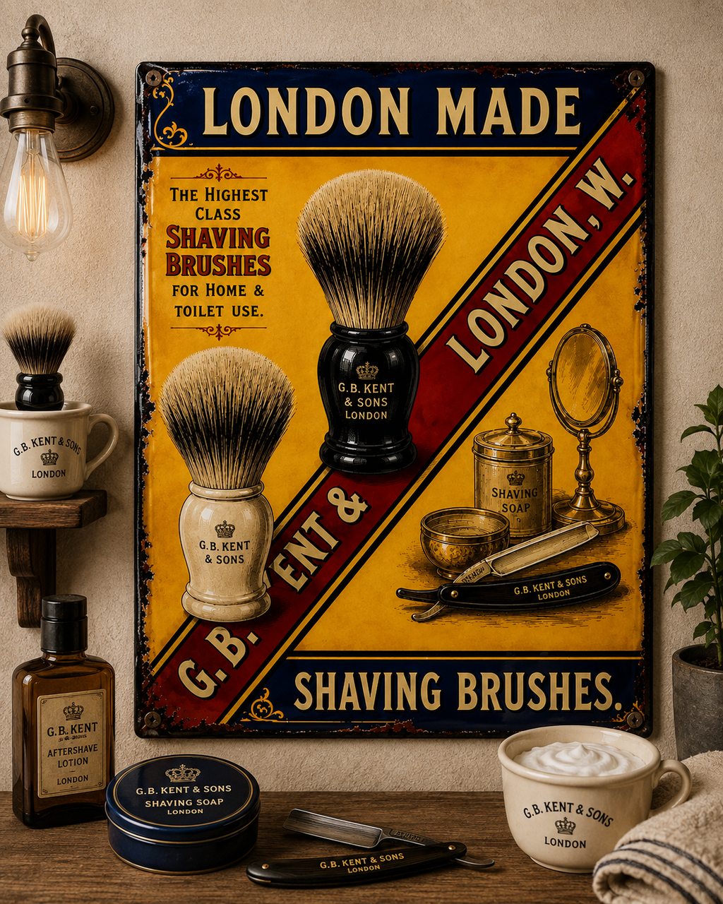KENT & SONS SHAVING BRUSHES