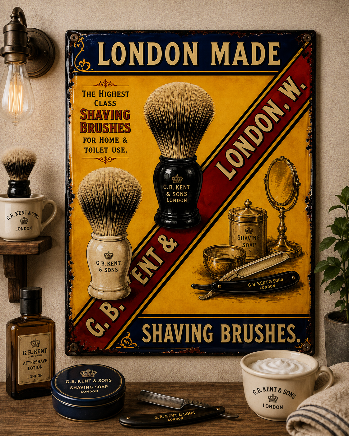 KENT & SONS SHAVING BRUSHES