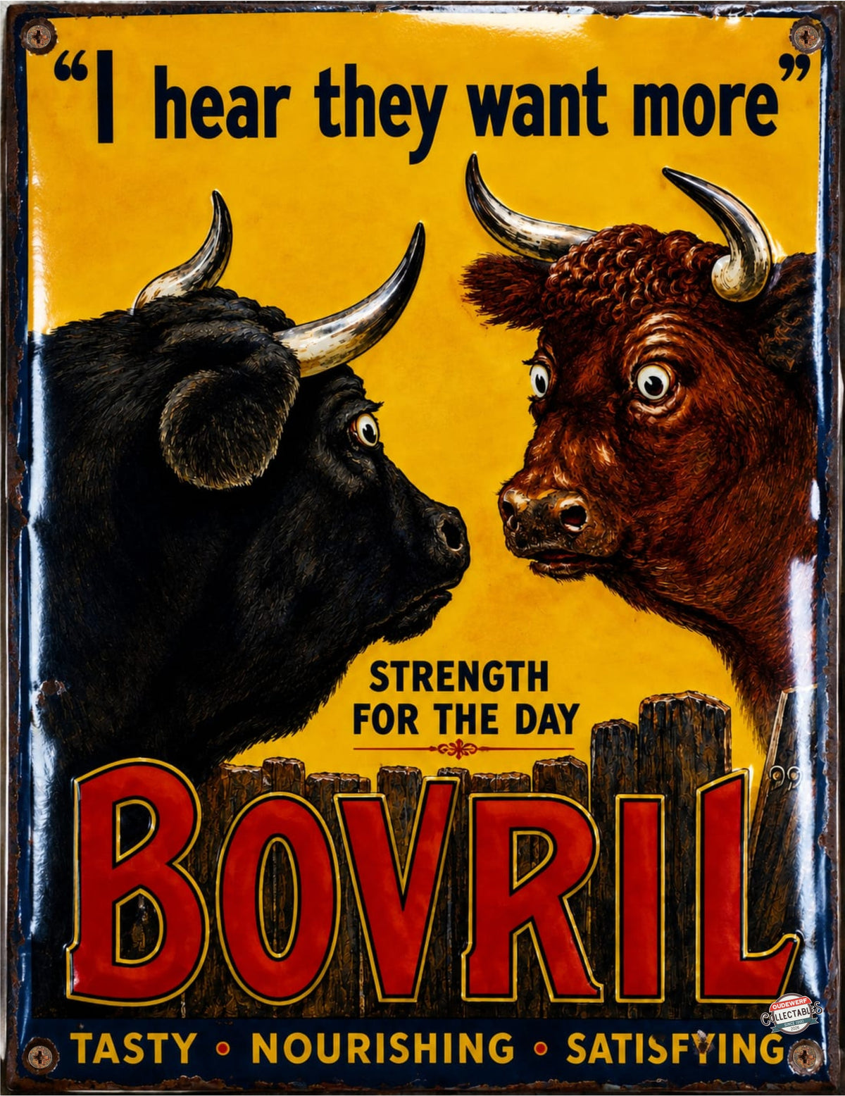 Bovril - Strength For The Day vintage-style reproduction sign artwork