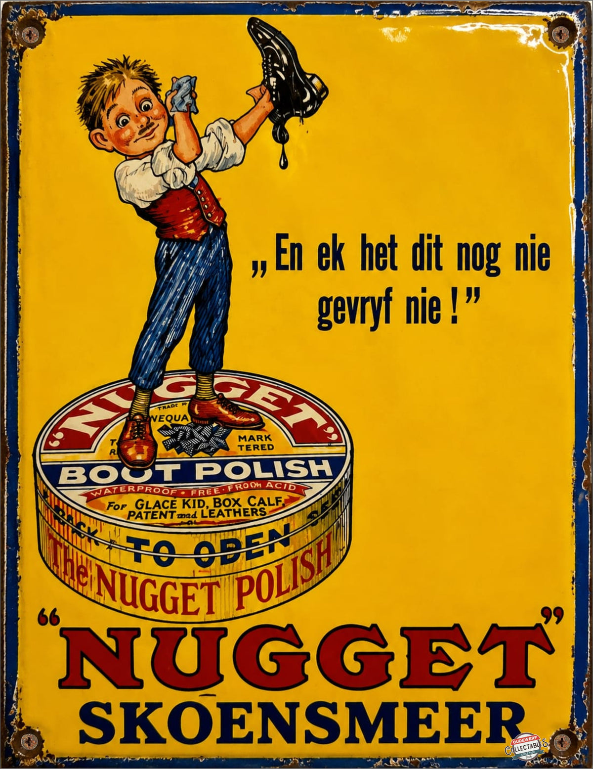 Nugget Skoensmeer vintage-style reproduction sign artwork
