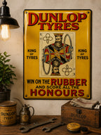 Dunlop Tyres - King Of Tyres vintage-style reproduction sign