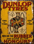 Dunlop Tyres - King Of Tyres (Weathered) vintage-style reproduction sign artwork