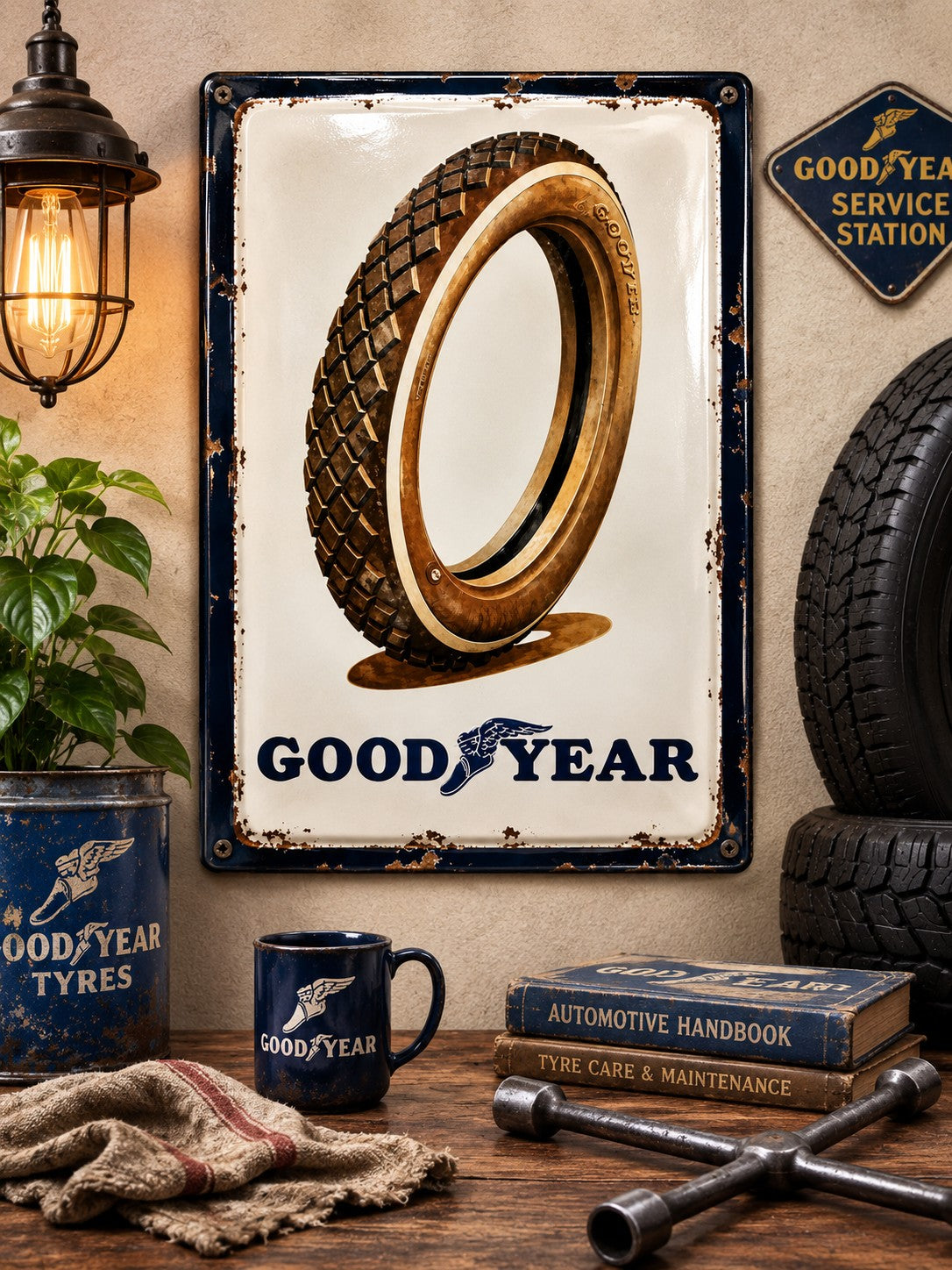 Goodyear Tyre vintage-style reproduction sign