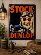 Stock Dunlop vintage-style reproduction sign