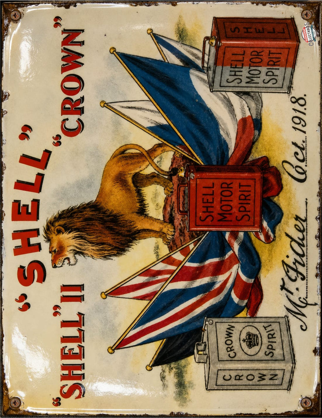 Shell - Shell II Crown vintage-style reproduction sign artwork