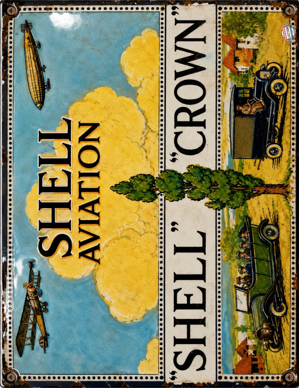 Shell Aviation - Shell Crown vintage-style reproduction sign artwork
