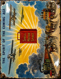 Shell Motor Spirit - The Spirit Of The Coming Age vintage-style reproduction sign artwork