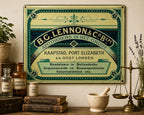 B.G. Lennon & Co. Bept. - Apothekers In Het Groot vintage-style reproduction sign