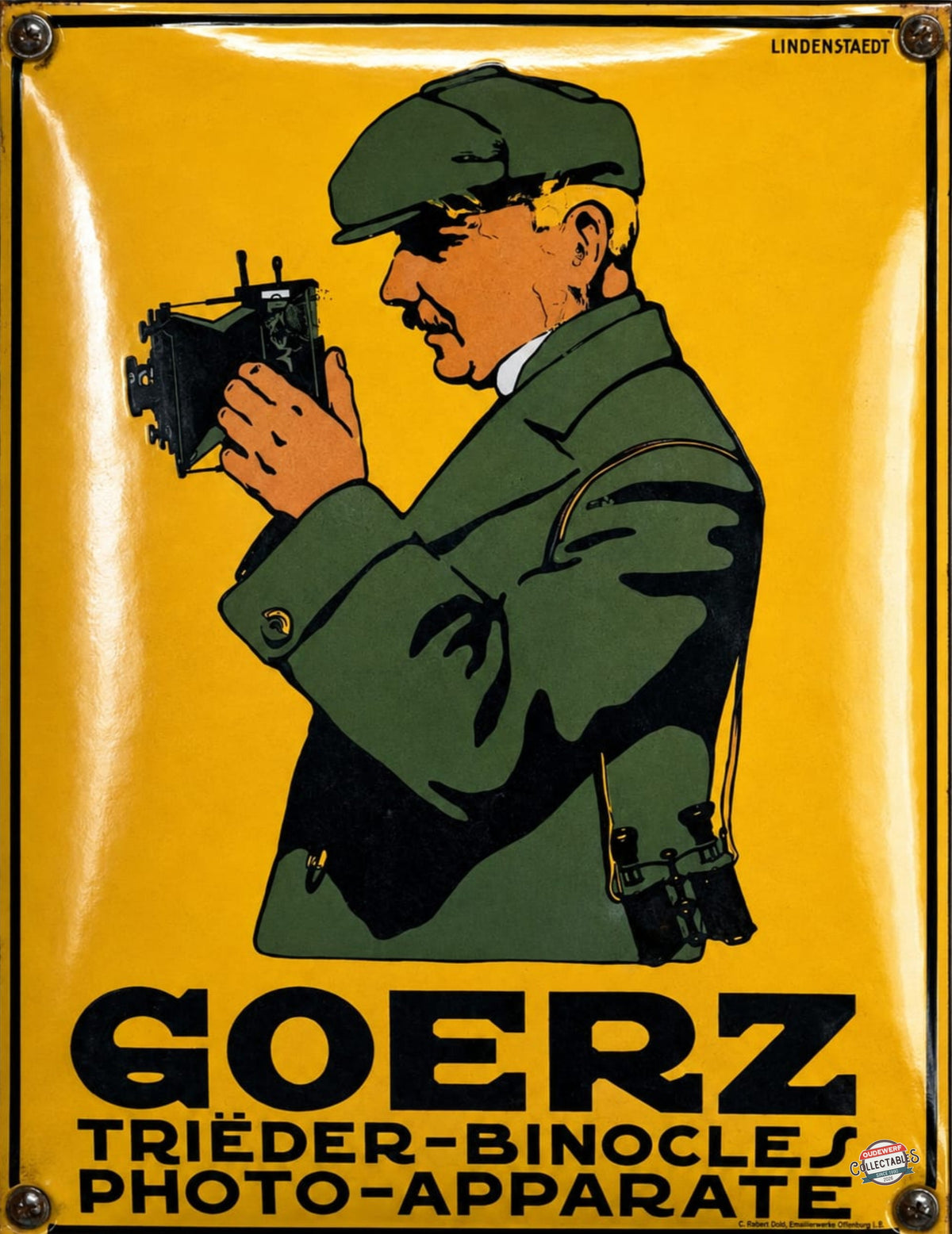 Goerz Triëder-Binocles Photo-Apparate vintage-style reproduction sign artwork