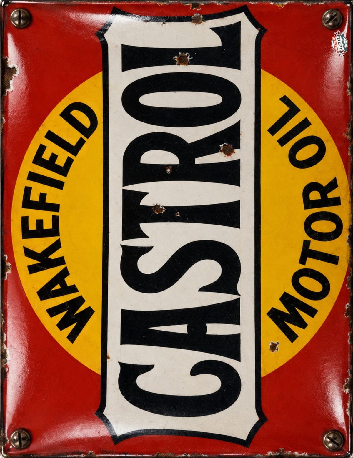 Wakefield Castrol - Motor Oil Roundel vintage-style reproduction sign artwork