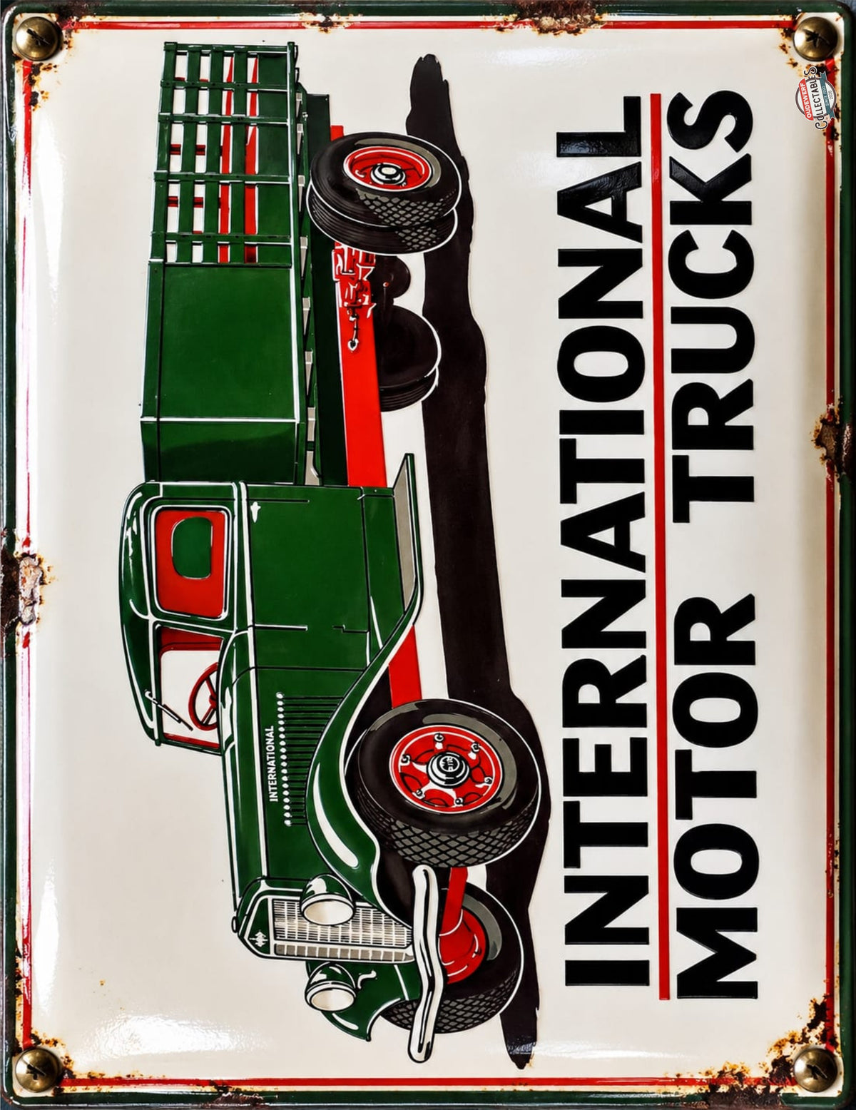 International Motor Trucks vintage-style reproduction sign artwork