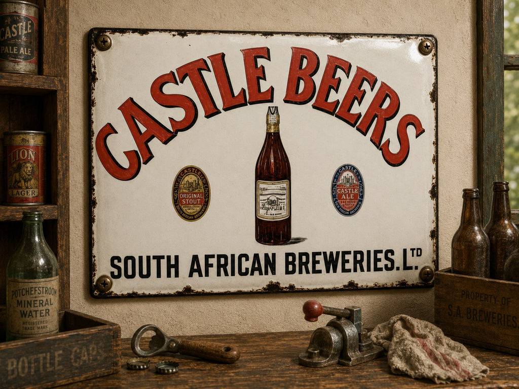Castle Beers - South African Breweries vintage-style reproduction sign