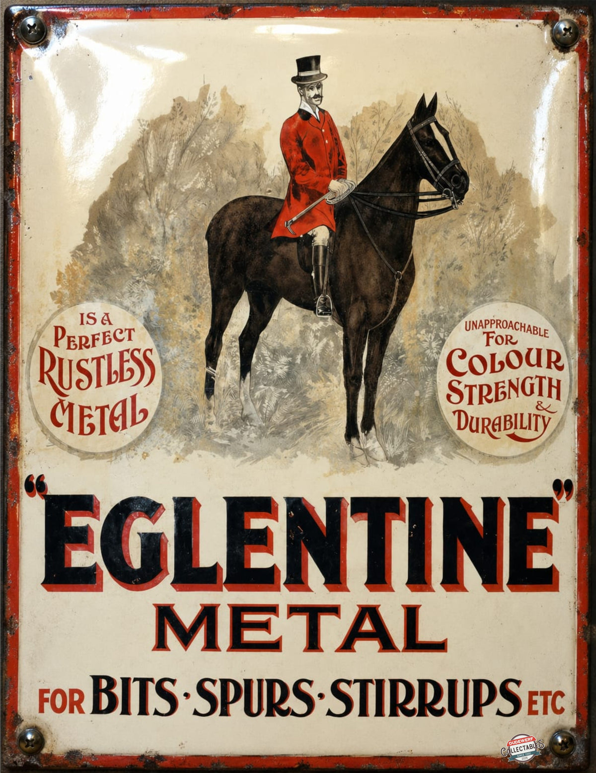 Eglentine Metal - Bits Spurs Stirrups vintage-style reproduction sign artwork