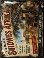 'N Ou Plaas In Suidwes Afrika vintage-style reproduction sign artwork