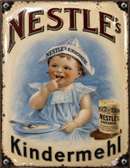 Nestle's Kindermehl vintage-style reproduction sign artwork