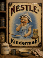 Nestle's Kindermehl vintage-style reproduction sign