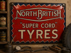 North British Super Cord Tyres vintage-style reproduction sign