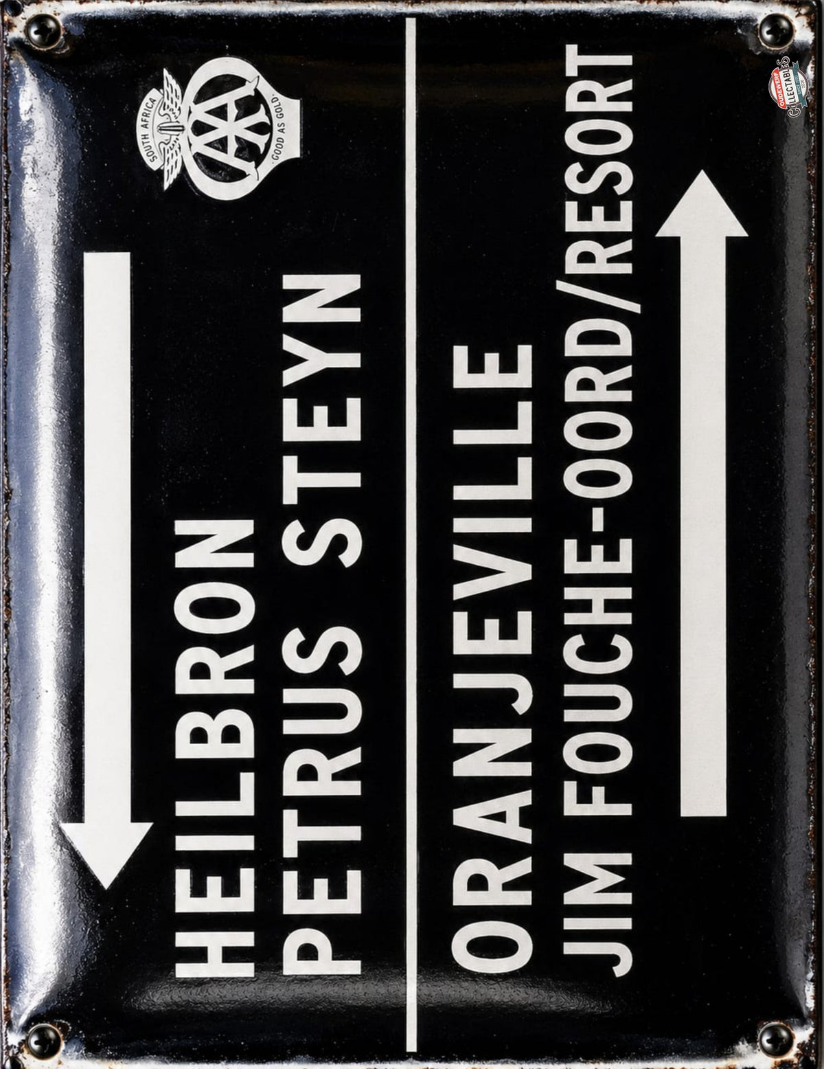 Heilbron - Oranjeville Road Sign vintage-style reproduction sign artwork