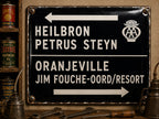 Heilbron - Oranjeville Road Sign vintage-style reproduction sign