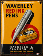 Waverley Red Ink Pens vintage-style reproduction sign artwork