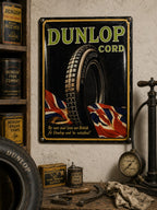 Dunlop Cord - Be Sure Your Tyres Are British vintage-style reproduction sign