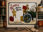Shell Motor Spirit - Helping Father vintage-style reproduction sign