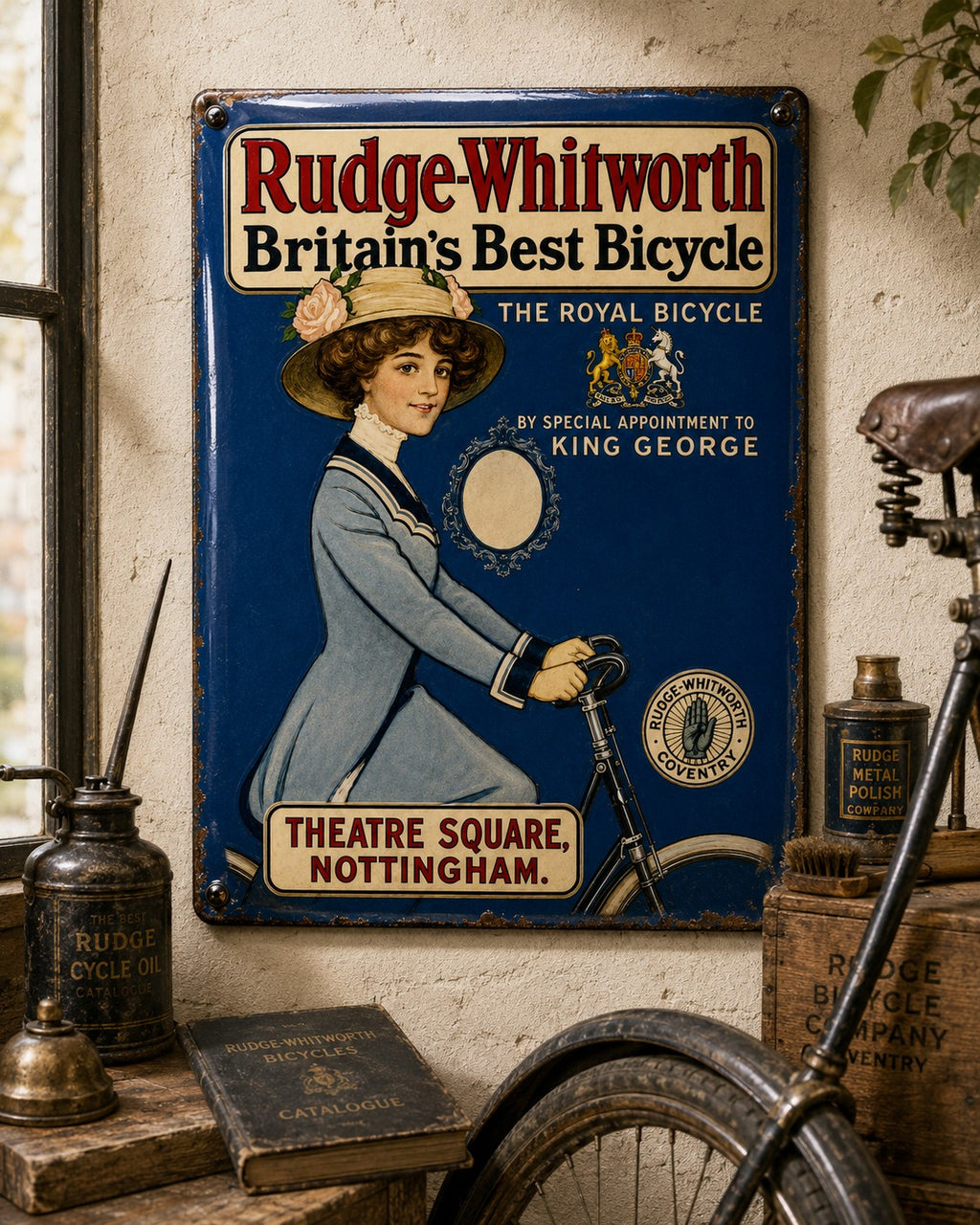 Rudge-Whitworth - Britain's Best Bicycle vintage-style reproduction sign