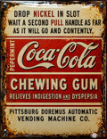 Coca-Cola Chewing Gum vintage-style reproduction sign artwork