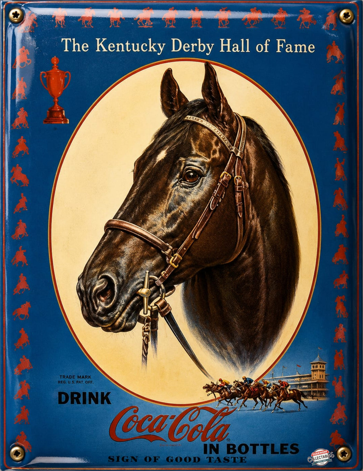 Coca-Cola - Kentucky Derby Hall Of Fame vintage-style reproduction sign artwork