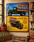 Coca-Cola - No. 213 Metalcraft Bottling Truck vintage-style reproduction sign