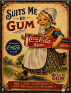 Coca-Cola Gum - Me Too By Gum vintage-style reproduction sign artwork