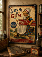 Coca-Cola Gum - Me Too By Gum vintage-style reproduction sign