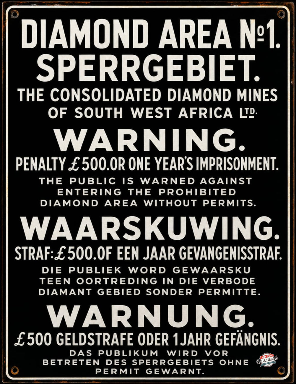 DIAMOND AREA - NO1 SPERRGEBIET