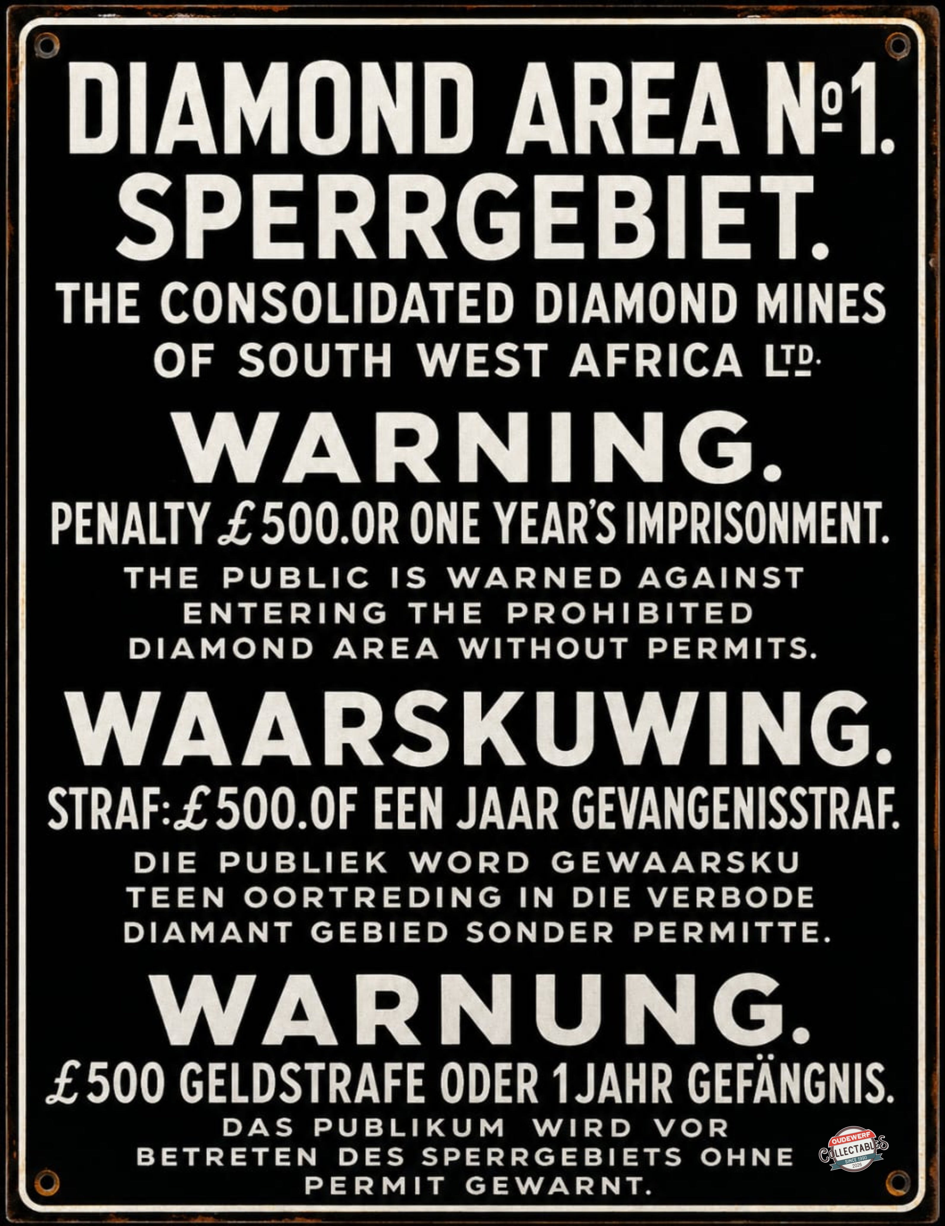 DIAMOND AREA - NO1 SPERRGEBIET