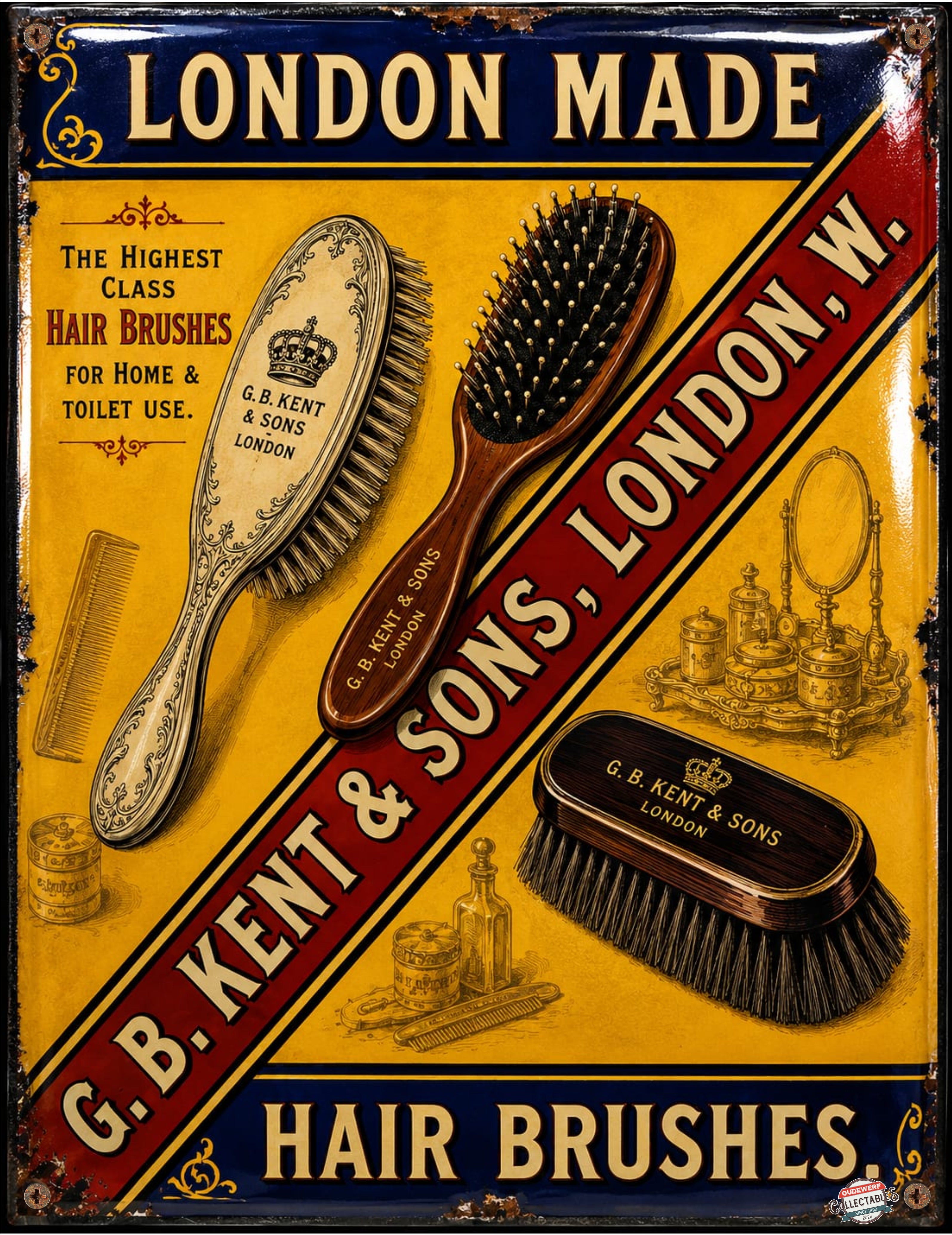 KENT & SONS HAIR BRUSHES